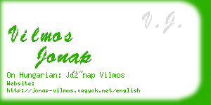 vilmos jonap business card